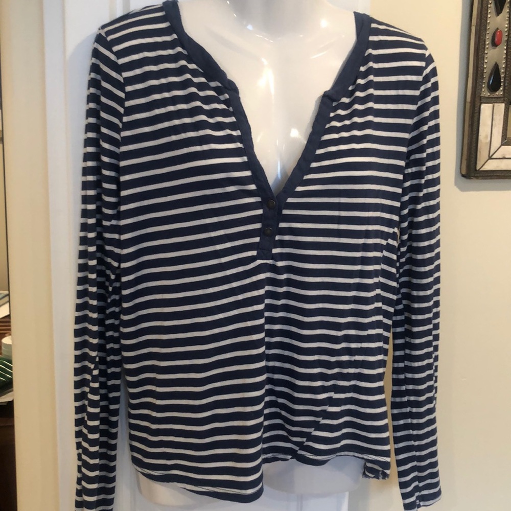 Pam & Gella Henley Striped Shirt